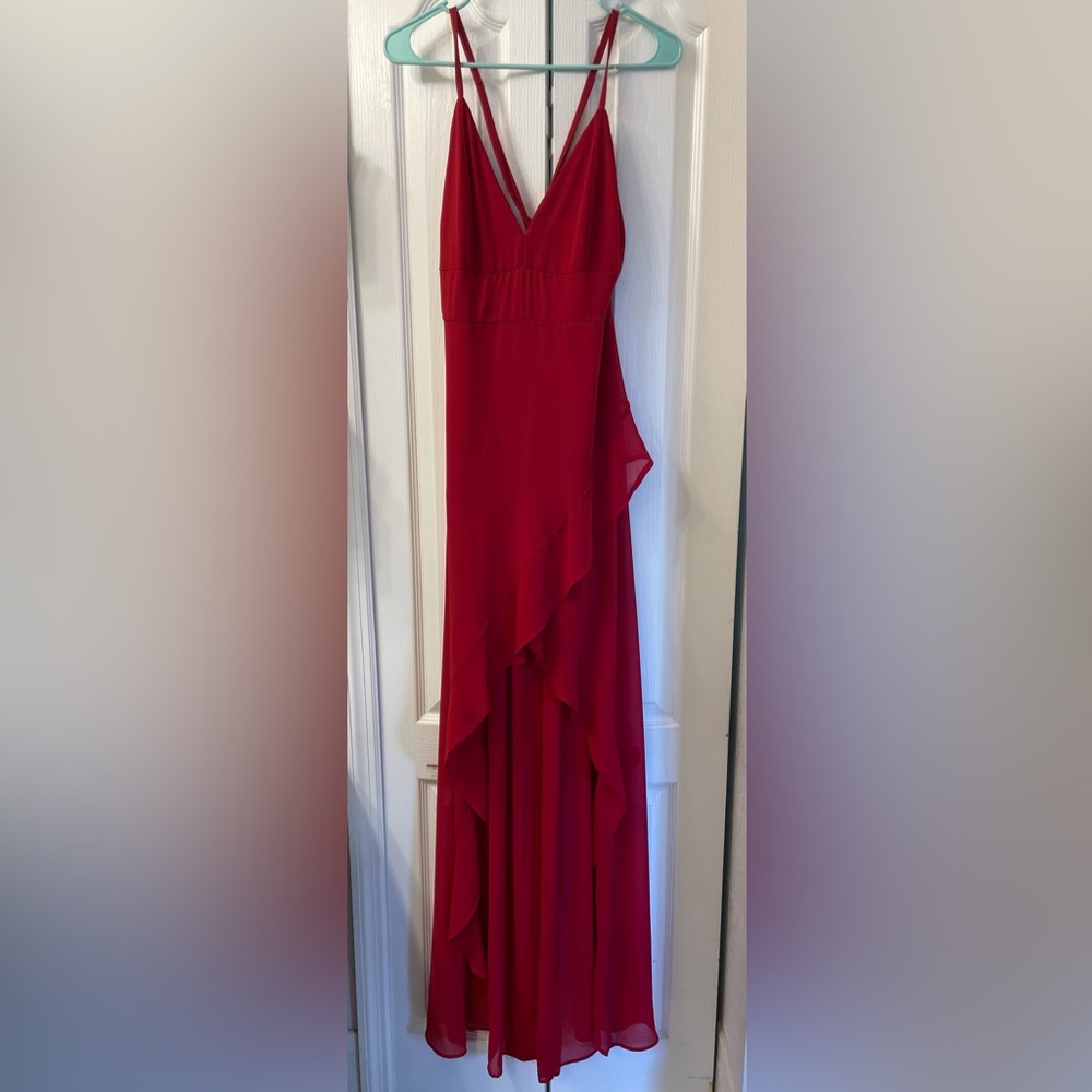 Formal high-low crossed back dress from Windsor. New with tags